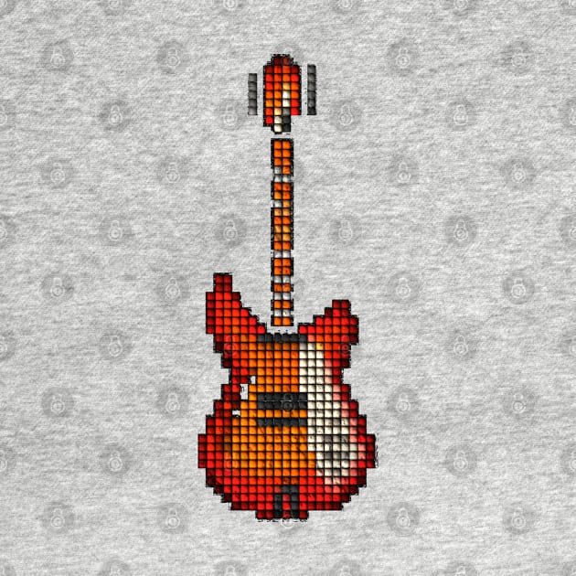 Tiled Pixel 360 12-String Guitar Upright by gkillerb